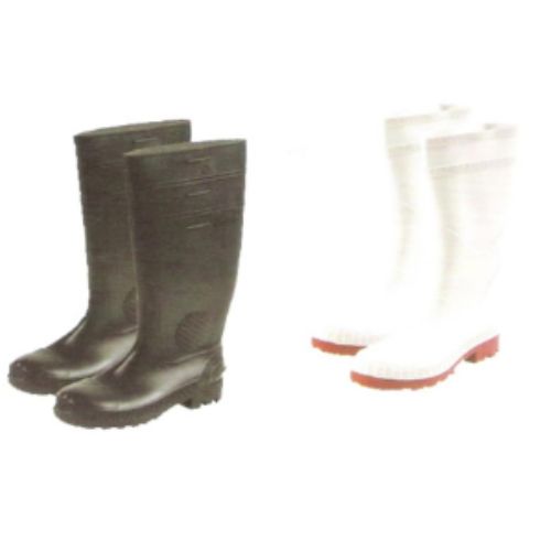 Botas hule jardinera negra COHESA y Bota hule sanitaria blanca COHESA.